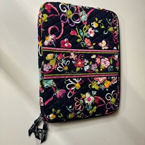 Vera Bradley Laptop Case Bag Ribbons Retired Pattern Winter 2012 Padded Cotton